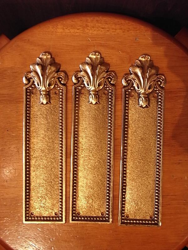 Italian brass door finger plate(3点あり!)