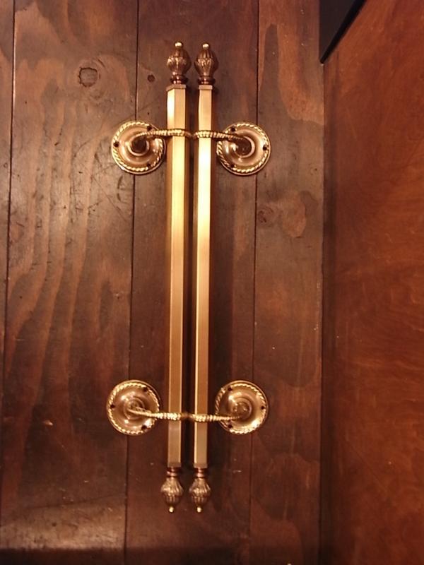 ヴィンテージ真鍮製ドアハンドル レトロドアパーツ ドア取っ手 家具 