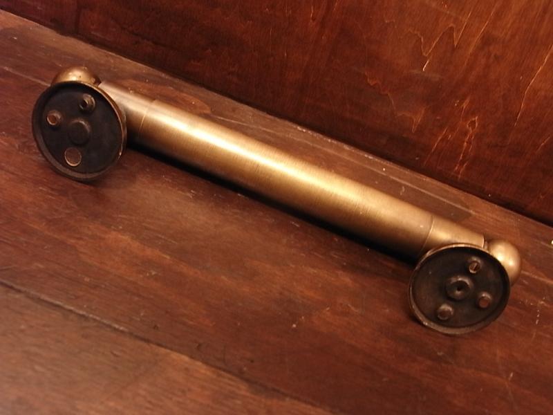 ヴィンテージ真鍮製ドアハンドル　レトロドアパーツ　ドア取っ手　家具パーツ　LCM 6395（7）