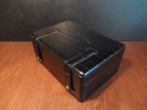 black leather FRANCK MULLER watch display box