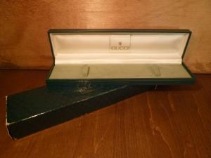 green GUCCI watch display case & box