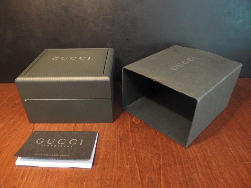 green GUCCI watch display case & holder