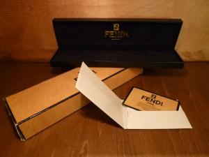 black FENDI watch display case & box