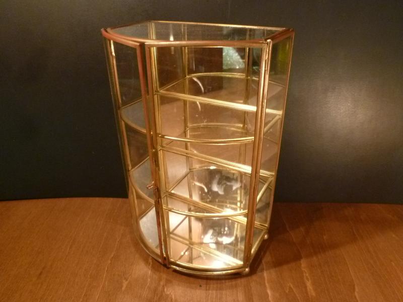 Italian glass & brass display case