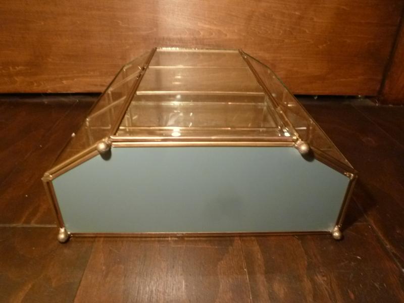 イタリア製ガラスコレクションケース、リング置き、ディスプレイガラスケース、ショーケース、シャドウボックス　LCM 6628（7）