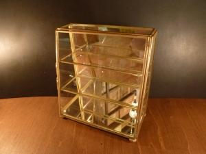 Italian glass & brass display case