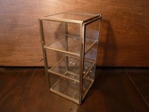 Italian glass & brass display case