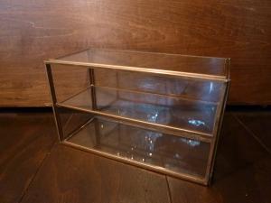 Italian glass & brass display case