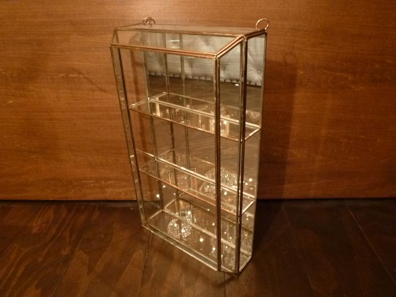 Italian glass & brass display case