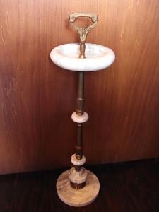 Italian marble & brass ashtray stand