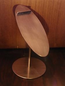 silver shoe display stand