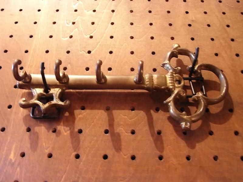 イタリア製真鍮棒鍵フック 壁鍵掛けハンガー LCM 6302