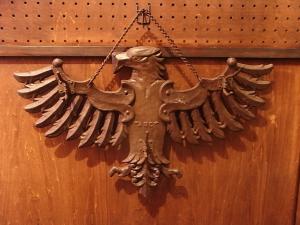 ABC eagle emblem wall ornament with hook