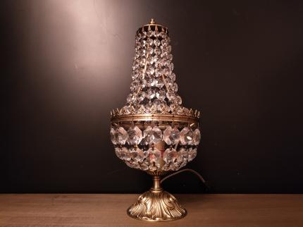 真鍮製アンティーク調クリスタルテーブルランプ　LFT 0011/M（C1）