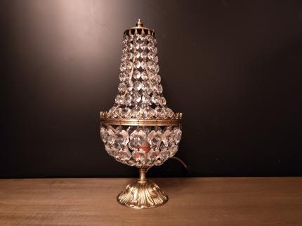 真鍮製アンティーク調クリスタルテーブルランプ　LFT 0011/M（C2）