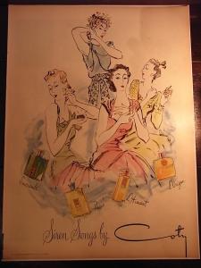 Coty fragrance advertisement poster