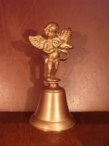 Italian brass angel hand bell