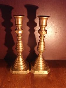 English brass candle holder 2P SET