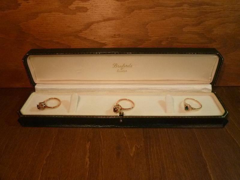 English green jewelry display case