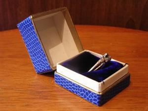 French blue ring display case