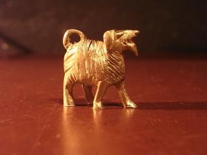 Italian brass mini animal card stand
