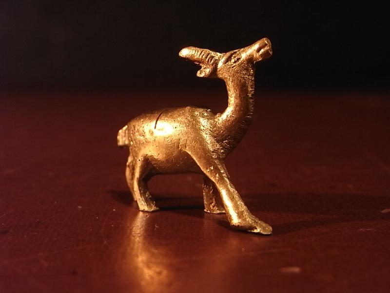 Italian brass mini animal card stand