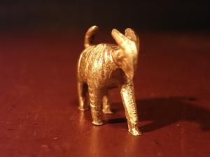 Italian brass mini animal card stand