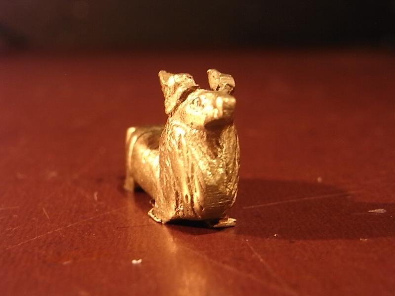 Italian brass mini animal card stand