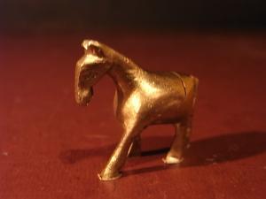 Italian brass mini animal card stand