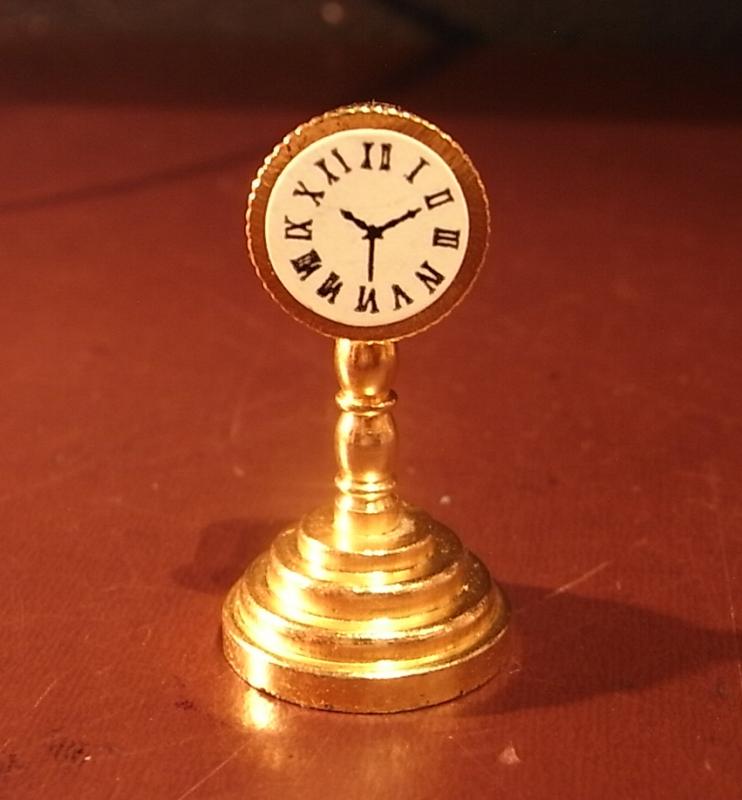 Italian brass mini clock tower