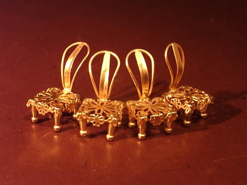 Italian mini brass side chair(4点あり!)