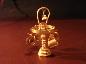 Italian brass mini cup & stand