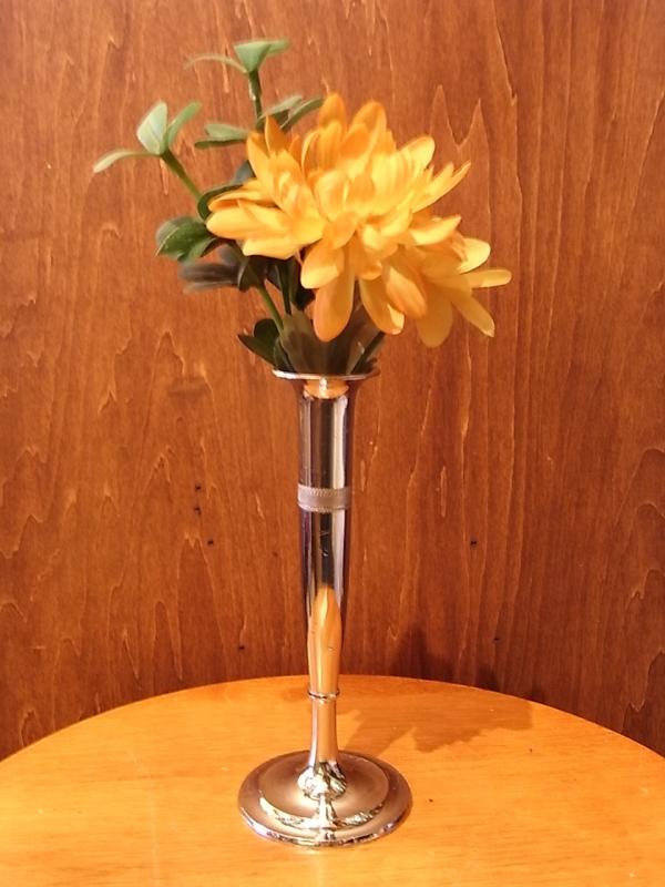 ドイツ製シルバー色花器、シルバー一輪挿し、銀色花瓶　LCM 6721（2）