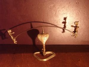 Italian brass seesaw balancing toy