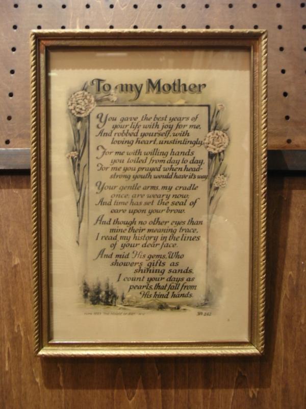 ”To my Mother” flower motto