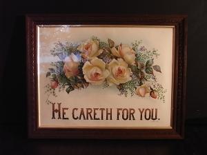 ”HE CARETH FOR YOU” flower motto
