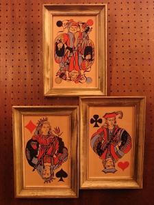 white playing card picture 3P SET