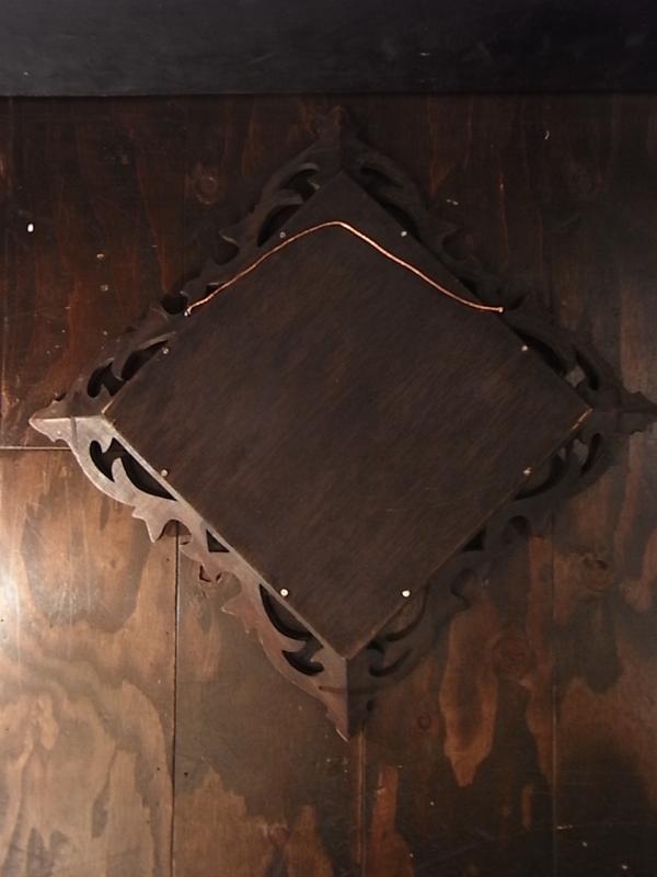 木製インテリア壁掛け鏡、アンティークひし形ミラー、ウォールミラー 　BCM 0269（5）