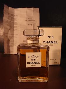 CHANEL / N°5 glass perfume bottle & BOX
