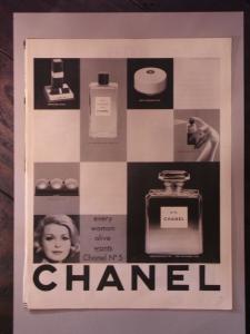 CHANEL / N°5 perfume bottle advertisement poster