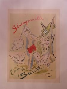 Schiparelli / Eau de Sante perfume bottle advertisement poster