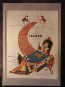 CONGRESS playing cards advertisement poster