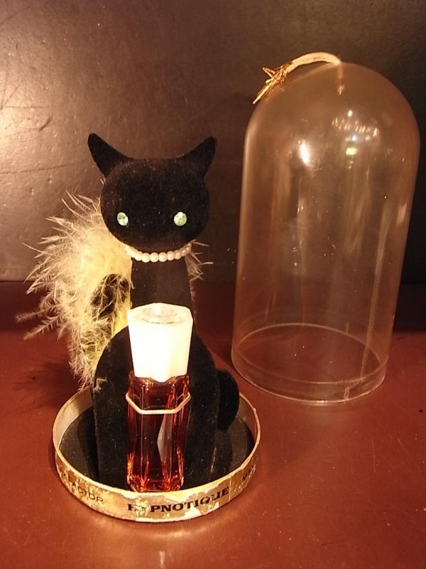 MAX FACTOR / Hypnotique香水瓶、ミニチュア香水ボトル、ミニガラスボトル、香水ガラス瓶、黒猫、SOPHISTI-CAT　LCC 1199（2）