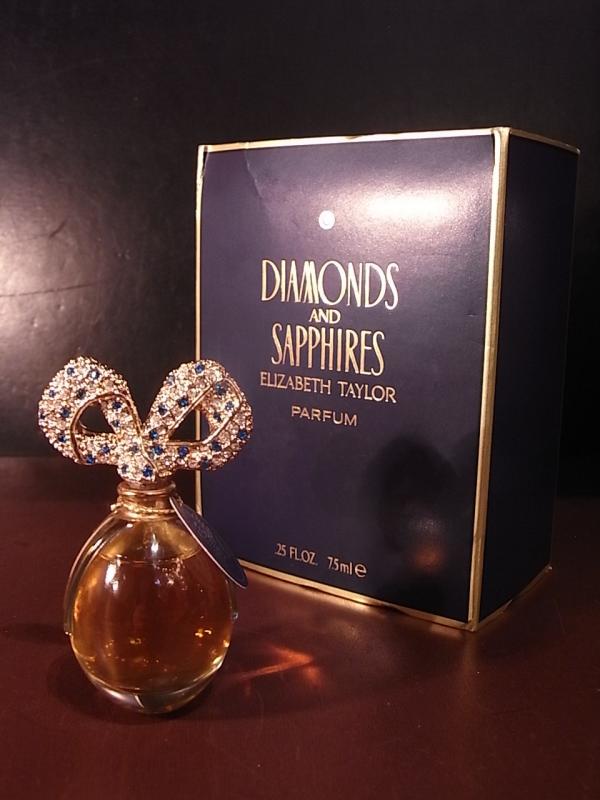 ELIZABETH TAYLOR / DIAMONDS & SAPPHIRES perfume blttle & BOX