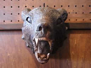 wood bear wall ornament