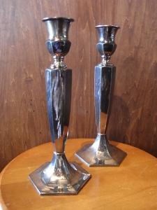 English silver candle holder 2P SET