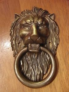 Italian brass LION door knocker