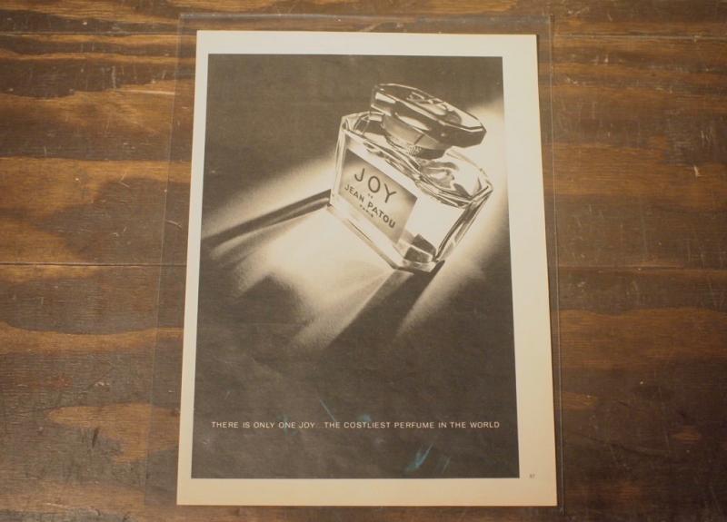 JEAN PATOU / JOY perfume bottle advertisement poster