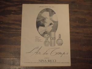 NINA RICCI / L’Air du Temps perfume bottle advertisement poster