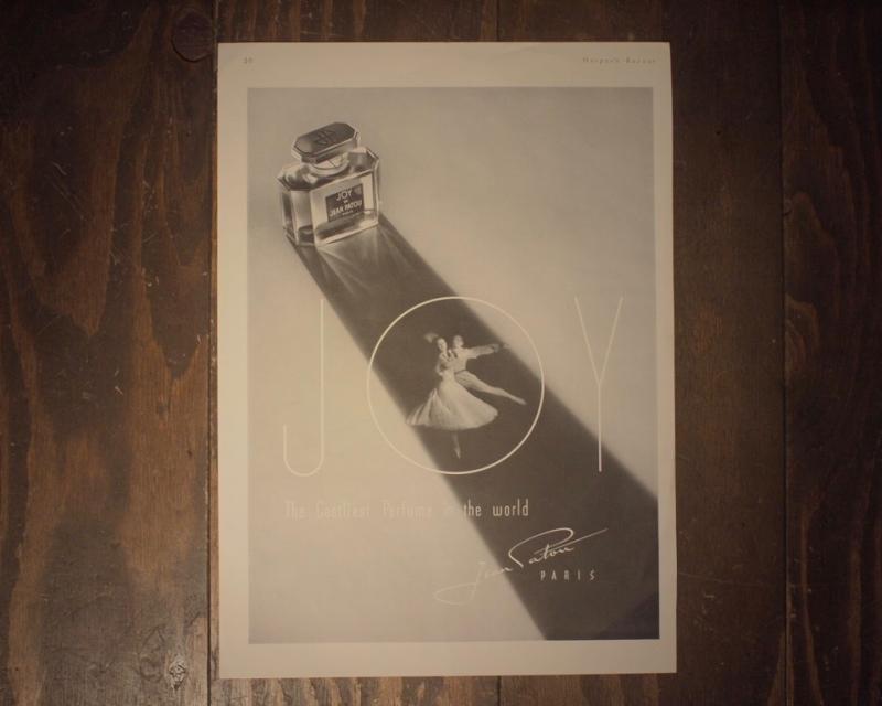 JEAN PATOU / JOY perfume advertisement poster